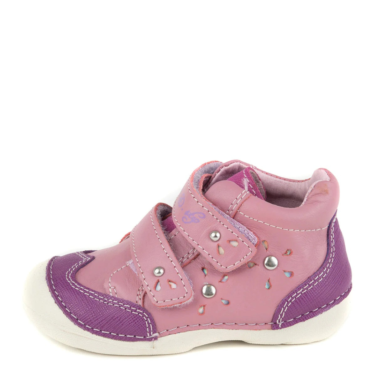 D.D. Step Toddler Girl Shoes Pink And Purple With Diamonds - Supportive Leather From Europe Kids Orthopedic - shoekid.ca