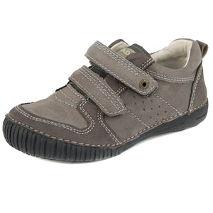 D.D. Step Little Kid Boy Shoes Grey - Supportive Leather From Europe Kids Orthopedic - shoekid.ca