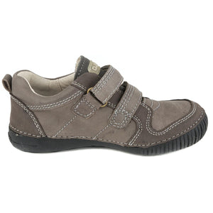 D.D. Step Little Kid Boy Shoes Grey - Supportive Leather From Europe Kids Orthopedic - shoekid.ca