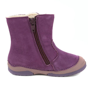 D.D. Step Toddler Girl Winter Boots With Faux Fur Insulation Lavender Flower Cute For Little Girls - shoekid.ca
