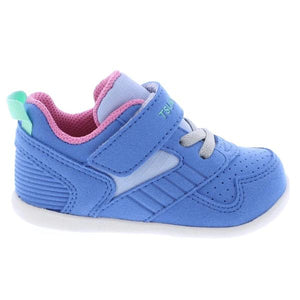 Tsukihoshi Racer Blue Pink Girls Running Shoes (Machine Washable) - shoekid.ca