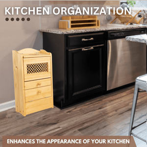 POGABOX™ Classic Potato, Onion, Garlic, Vegetable Storage Bin for Kitchen Organization| Mountable on Wall Floor or Pantry - PINE PASTRY - shoekid.ca