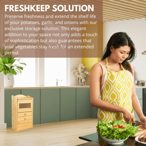 POGABOX™ Classic Potato, Onion, Garlic, Vegetable Storage Bin for Kitchen Organization| Mountable on Wall Floor or Pantry - PINE PASTRY - shoekid.ca