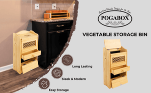 POGABOX™ Classic Potato, Onion, Garlic, Vegetable Storage Bin for Kitchen Organization| Mountable on Wall Floor or Pantry - PINE PASTRY - shoekid.ca