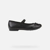 GEOX J PLIE&#39; B - SMOOTH LEATHER GIRLS BALLET SHOES