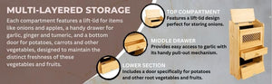 POGABOX™ Classic Potato, Onion, Garlic, Vegetable Storage Bin for Kitchen Organization| Mountable on Wall Floor or Pantry - PINE PASTRY - shoekid.ca