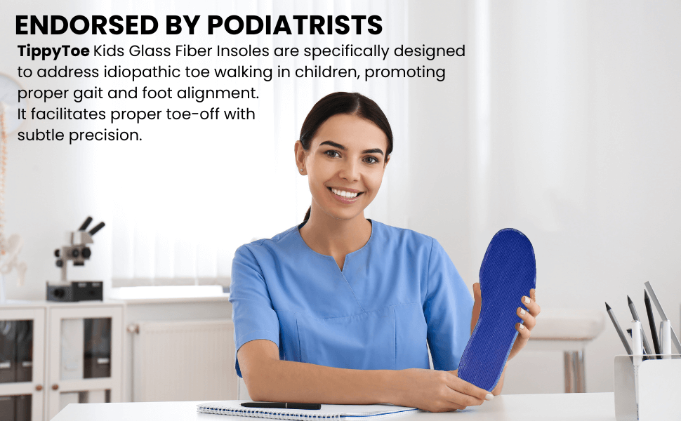TippyToe Kids Glass Fiber Insoles for Toe Walking, Tip Toe Walking, Idiopathic Toe Walking,Toddlers and Big Kids - shoekid.ca