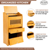 POGABOX„¢ Classic Potato, Onion, Garlic, Vegetable Storage Bin for Kitchen Organization| Mountable on Wall Floor or Pantry - HONEYCOMB - shoekid.ca