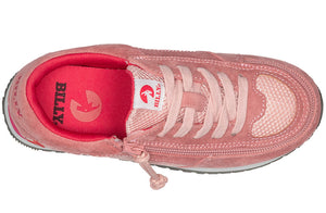 Top view of pink BILLY joggers featuring FlipTop Technology, ideal shoes for diabetes, plantar fasciitis, bunions, and orthotics.