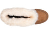 Top view of Kids Chestnut BILLY Cozy Boots with faux suede upper and flannel inner, ideal for wide feet and orthotics.