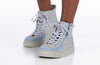 Grey/Blue Speckle BILLY Classic Lace High Tops -Shoekid.ca