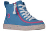 Blue/Pink Speckle BILLY Classic Lace High Tops -Shoekid.ca