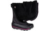Black/Pink BILLY Ice II Winter Boots, insulated for warmth, easy access design; ideal for diabetes, plantar fasciitis, wide feet.