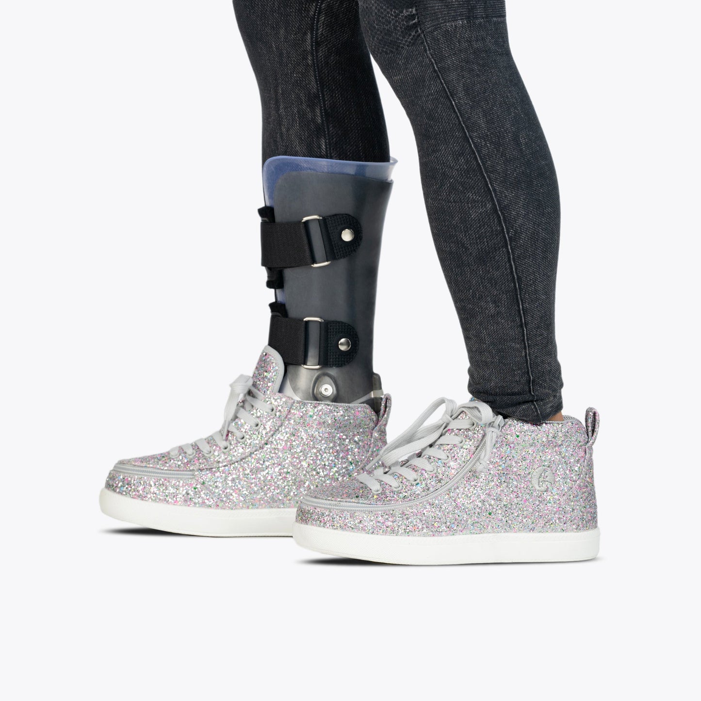 Silver Multi Glitter BILLY Classic D|R II High -Shoekid.ca