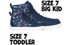 Navy Space BILLY Classic Lace High Tops for Toddlers and Big Kids, ideal for diabetes, wide feet, and orthotics support.