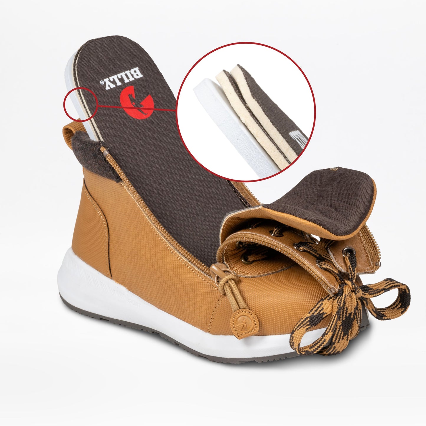 Rugged Tan BILLY Goat Dual Zipper High Tops