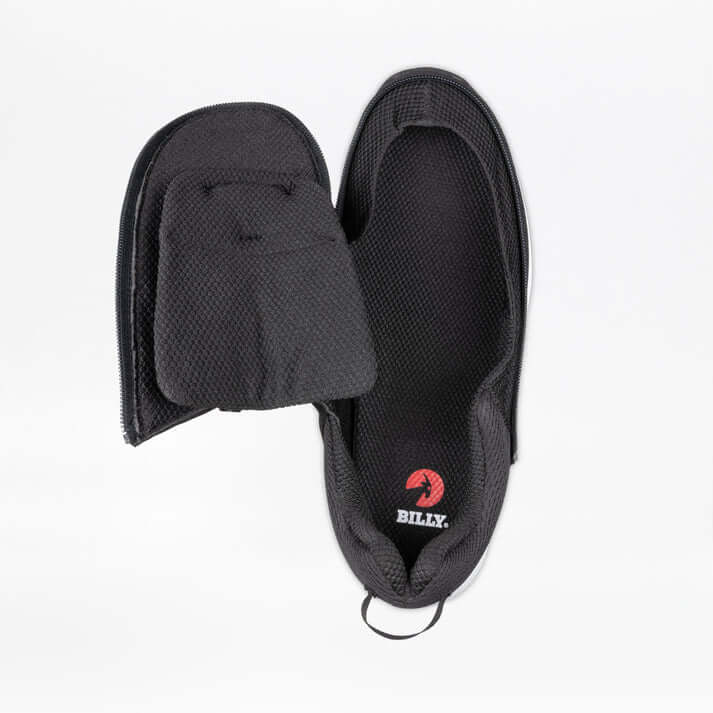 Men's BILLY Limitless Comfort Adaptive Shoe with open flap showing interior design, ideal for diabetic, plantar fasciitis, and sensitive feet.