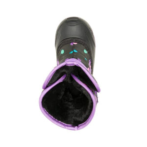 Kamik Girls Snowbug6b Black/Purple Toddler Winter Boots -23C - shoekid.ca