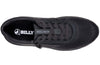 Top view of BILLY Inclusion Men&#39;s black athletic sneakers featuring orthopedic design and zipper for AFO compatibility and ankle support.