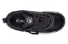 Top view of black and white BILLY Sport Court Athletic Sneaker with laces and zipper for easy on and off, kids&#39; shoe.