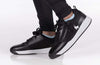 Black/White BILLY sport court sneakers with laces and zipper, easy on/off for toddlers and big kids, functional and fashionable design.