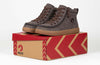 Billy Brown Jersey BILLY Street High Tops shoes with laces and zipper for kids, easy on and off, functional and fashionable design.