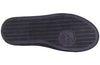 Sole of Billy Charcoal/Blue Speckle BILLY Classic Lace High Tops showing grip pattern for easy on/off shoes with zipper for toddlers and big kids.