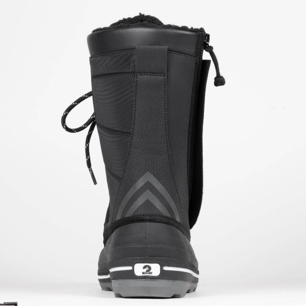 Rear view of BILLY ICE Winter Boots for Kids - AFO Friendly, showing enhanced depth and width for a better fit.
