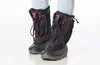 Black/Pink BILLY Ice II Winter Boots for wide feet, orthotics, and diabetic comfort, featuring insulated and easy-access design.
