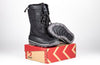 Black BILLY Ice II Winter Boots on box, ideal for diabetes, plantar fasciitis, bunions, wide feet, wheelchair use, and orthotics.