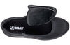 Top view of BILLY Men&#39;s Black Sport Inclusion Sneakers with AFO-compatible zipper for easy entry, ideal orthopedic support for men.