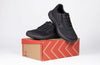 BILLY Men&#39;s Black Athletic Sneakers on box, orthopedic and AFO-compatible with easy-entry zipper, wide-width option for ankle support.