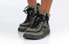Olive Camo BILLY Street High Tops for kids, featuring camo panels, laces, and zipper for easy on and off, functional and fashionable.