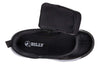 Top view of BILLY Black/White Athletic Sneakers showing zipper for easy on and off, designed for kids&#39; comfort and style.