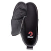 Billy Black Leather High Tops showing open zip for easy on and off