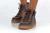 Brown Jersey BILLY Street High Tops with laces and zipper for easy on-off, toddler-friendly, functional, and fashionable design.
