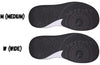 Tread patterns of Billy Black/White athletic sneakers in medium and wide widths for easy toddler and kid wear.