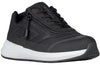 Black BILLY Goat orthopedic shoe for men, AFO-compatible with easy-entry zipper, approved by CPMA, ideal for ankle support.