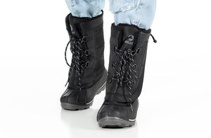Black BILLY Ice Winter Boots for diabetic, plantar fasciitis, bunions, wide feet, extra wide, wheelchair, orthotics.