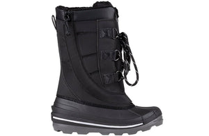 Black BILLY Ice Winter Boots for diabetics, plantar fasciitis, bunions, wide feet, extra wide feet, wheelchair use, orthotics.