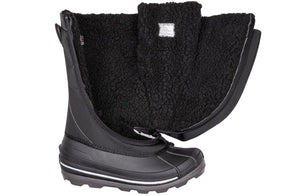 Black BILLY Ice Winter Boots with insulation for extreme cold. Ideal for diabetes, plantar fasciitis, bunions, wide feet, orthotics.