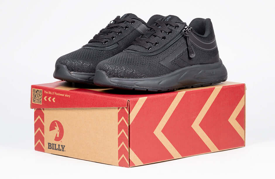 Black to the Floor BILLY Sport Inclusion Athletic Sneakers -Shoekid.ca