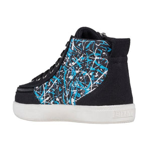Billy Black Graffiti Classic D|R II High Tops Adaptive Sneaker (EasyOn) - shoekid.ca