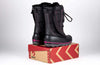 Black/Pink BILLY Ice II Winter Boots for diabetes, plantar fasciitis, bunions, wide feet, extra wide, wheelchair, orthotics.