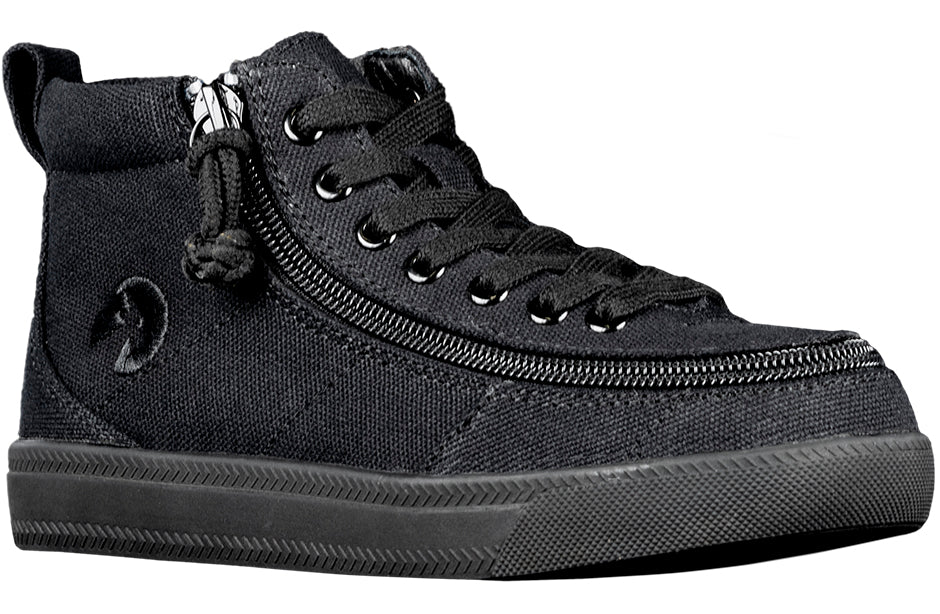 Black BILLY Classic D|R High Tops for diabetes, plantar fasciitis, bunions, wide and extra-wide feet, and wheelchair use.