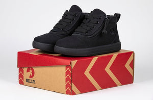 Black to the Floor BILLY D|R Short Wrap High Tops -Shoekid.ca