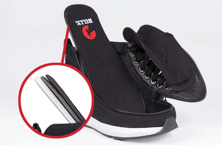 Black BILLY Goat Classic High Top CPMA Certified AFO-Ready -Shoekid.ca