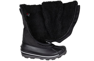 Black BILLY Ice II Winter Boots, insulated for warmth, ideal for diabetes, plantar fasciitis, bunions, and orthotics users.
