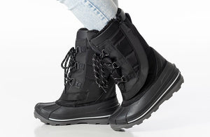 Black BILLY Ice II Winter Boots ideal for diabetic and orthopedic needs, featuring easy access and superior insulation for extreme cold.