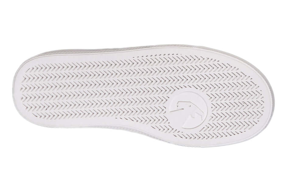 Sole of a Charcoal Grey BILLY Cuffs shoe showing tread pattern for grip and stability in kids' footwear.